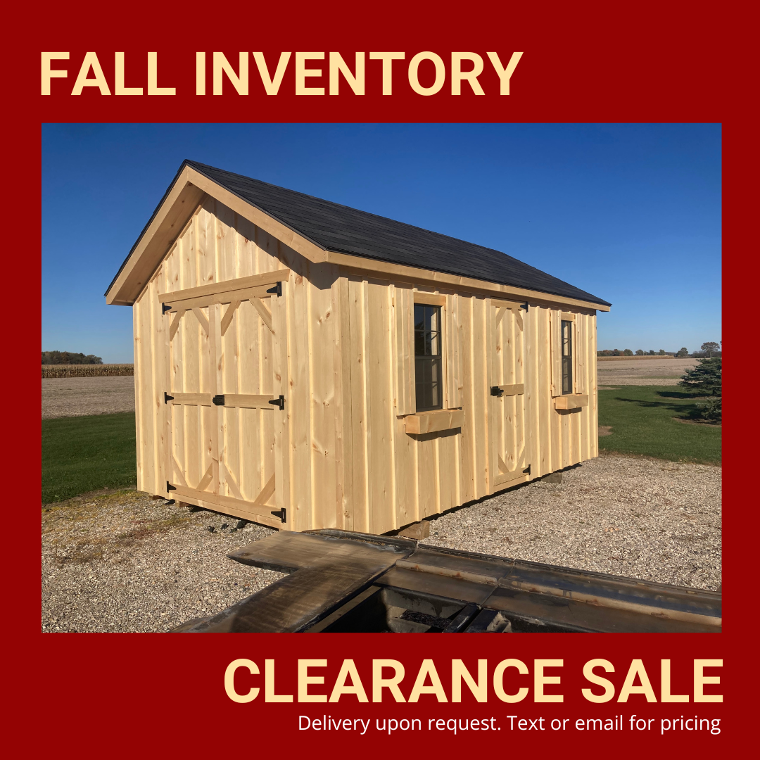 Fall Inventory Clearance Sale Shed Instock 9