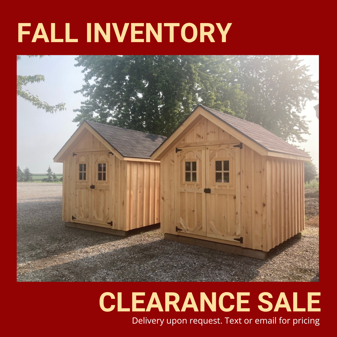 Fall Inventory Clearance Sale Shed Instock 10