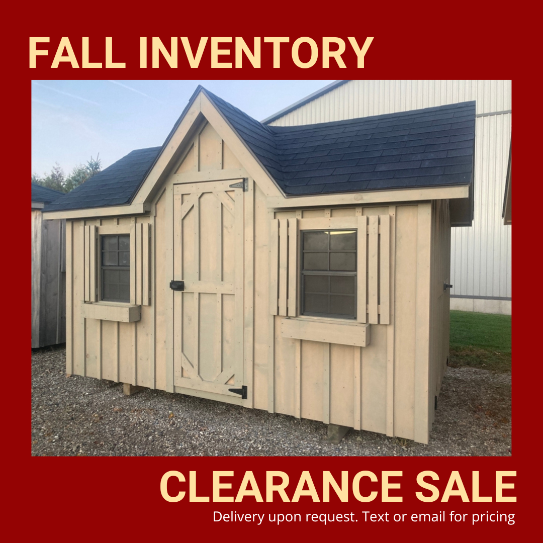 Fall Inventory Clearance Sale Shed Instock 2