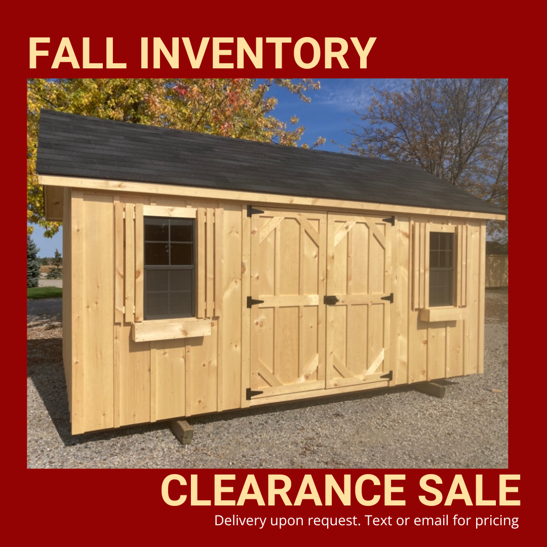 Fall Inventory Clearance Sale Shed Instock 8